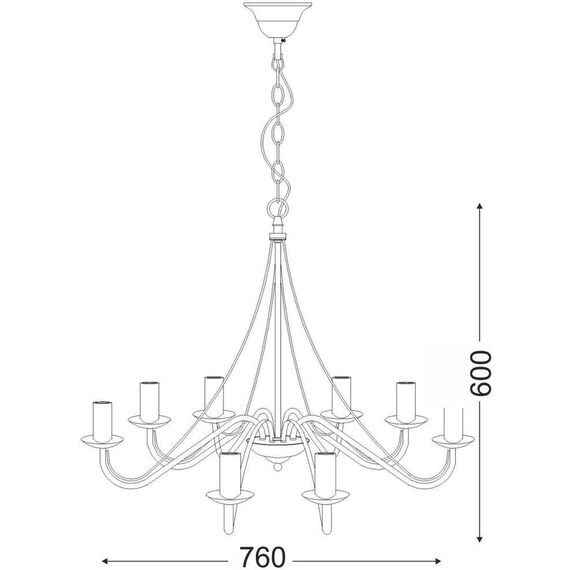 Полилей PALMYRA DLA0018 Aca Lighting 8xE14 | Osvetlenieto.bg Полилей PALMYRA DLA0018 Aca Lighting 8xE14 | Osvetlenieto.bg