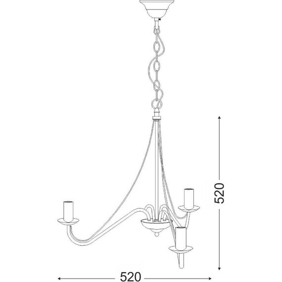 Полилей PALMYRA DLA0433 Aca Lighting 3xE14 | Osvetlenieto.bg Полилей PALMYRA DLA0433 Aca Lighting 3xE14 | Osvetlenieto.bg