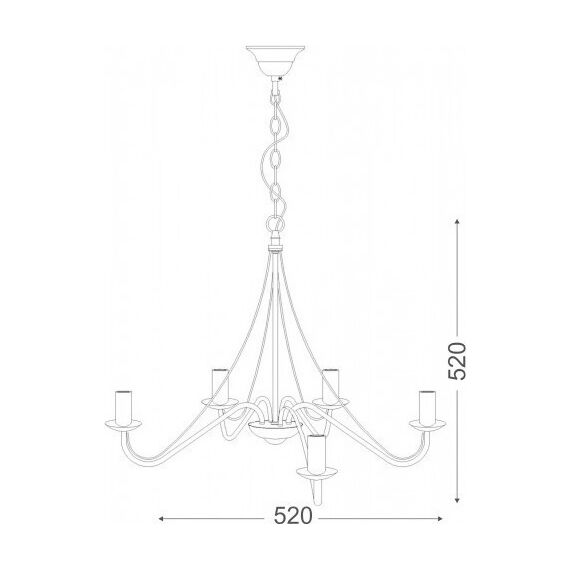 Полилей PALMYRA DLA0435 Aca Lighting 5xE14 | Osvetlenieto.bg Полилей PALMYRA DLA0435 Aca Lighting 5xE14 | Osvetlenieto.bg