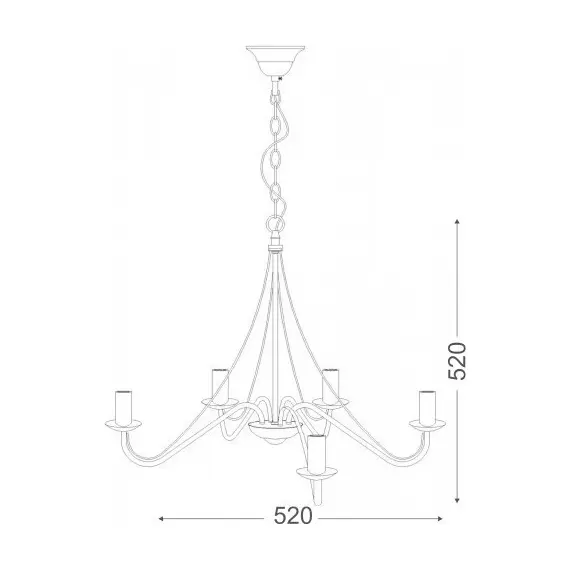 Полилей PALMYRA DLA0435 Aca Lighting 5xE14 | Osvetlenieto.bg