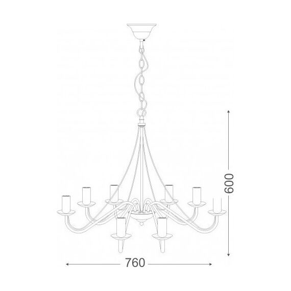 Полилей PALMYRA DLA0438 Aca Lighting 8xE14 | Osvetlenieto.bg Полилей PALMYRA DLA0438 Aca Lighting 8xE14 | Osvetlenieto.bg