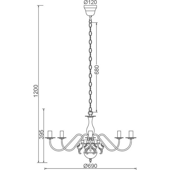 Полилей VELVET DLA12008P Aca Lighting 8xE14 | Osvetlenieto.bg Полилей VELVET DLA12008P Aca Lighting 8xE14 | Osvetlenieto.bg