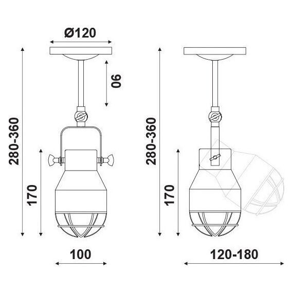 Спот DAKOTA EG169901CW Aca Lighting 1xE27 | Osvetlenieto.bg