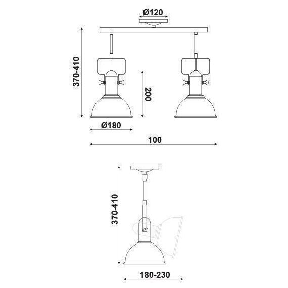 Спот RIVIERA EG167072CB Aca Lighting 2xE27 | Osvetlenieto.bg