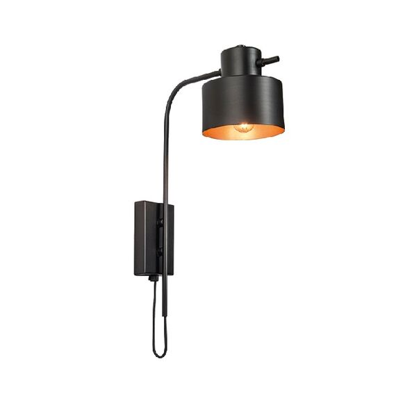 Аплик ZAMBELIS 18135 SCONCE BLACK- COOPER 1L 1xE14 | Osvetlenieto.bg