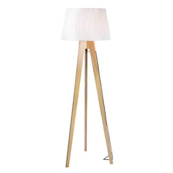 Лампион ZAMBELIS 16179 FLOOR LAMP 1L WOOD SHADE 1xE27 | Osvetlenieto.bg