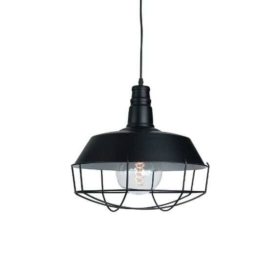 Винтидж полилей ZAMBELIS 1548 PENDANT 1L BLACK 1xE27 | Osvetlenieto.bg