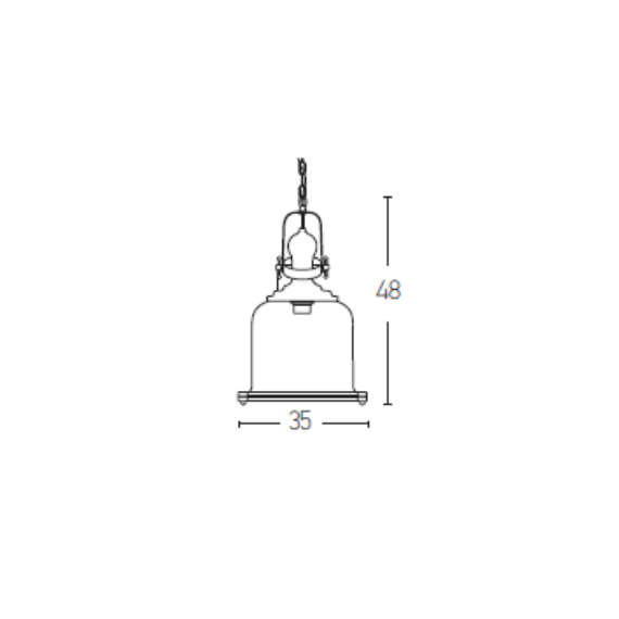 Пендел ZAMBELIS 16106 PENDANT 1L GLASS-METAL BRONZE 1xE27 | Osvetlenieto.bg