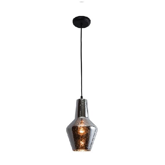 Пендел ZAMBELIS 17055 PENDANT 1L GLASS CHROME 1xE27 | Osvetlenieto.bg