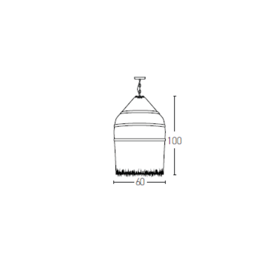 Пендел ZAMBELIS 17129 PENDANT 1L RATAN 1xE27 | Osvetlenieto.bg