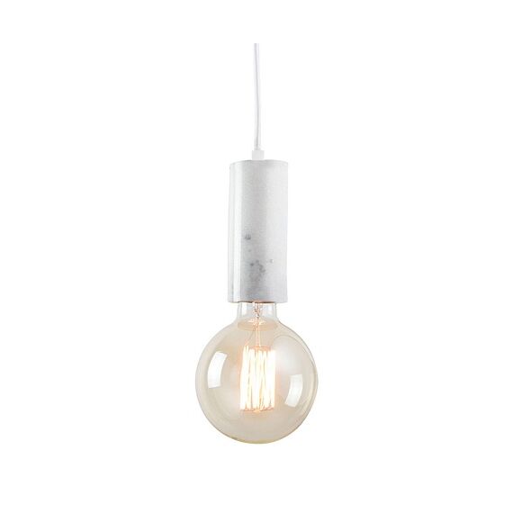 Пендел ZAMBELIS 17157 PENDANT 1L MARBLE WHITE 1xE27 | Osvetlenieto.bg
