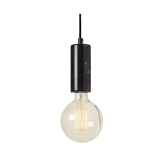 Пендел ZAMBELIS 17158 PENDANT 1L MARBLE BLACK 1xE27 | Osvetlenieto.bg