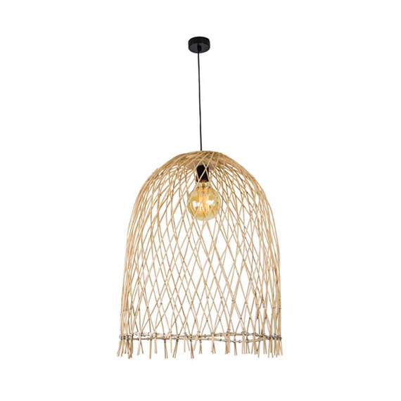 Пендел ZAMBELIS 18181 PENDANT LIGHT BAMBOO 1L 1xE27 | Osvetlenieto.bg