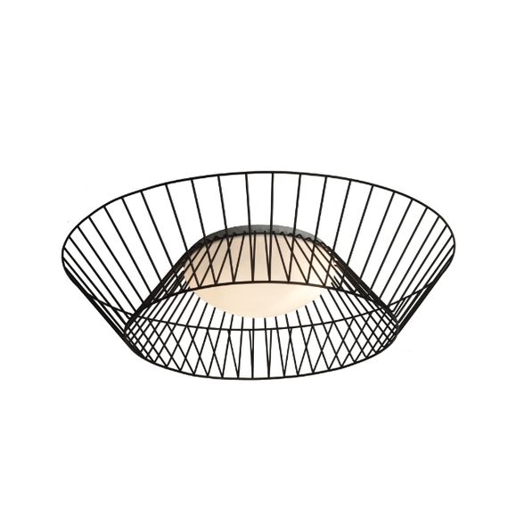 Плафон ZAMBELIS 1546 CEILING 3L GLASS STEEL BLACK 3xE27 | Osvetlenieto.bg