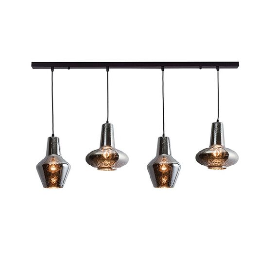 Полиелй Zambelis 17151 LINE LIGHT 4L GLASS CHROME 4xE27 | Osvetlenieto.bg