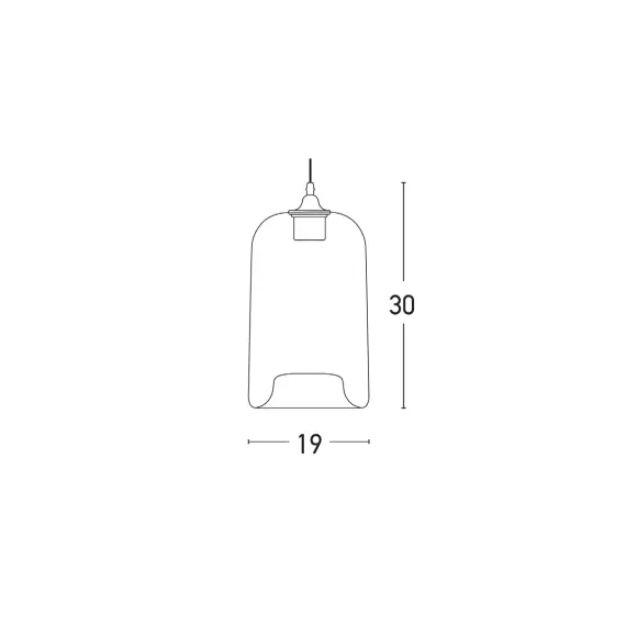 Винтидж полилей ZAMBELIS 14101 PENDANT 1L GLASS GREY 1xE27 | Osvetlenieto.bg