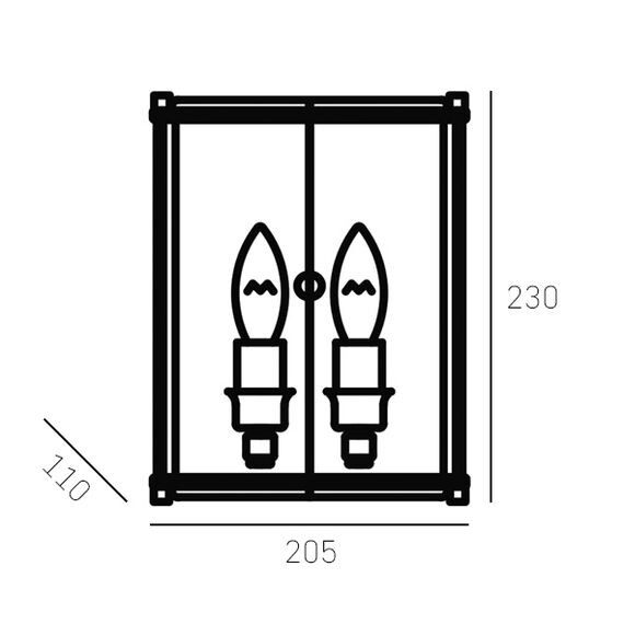 Аплик NEW YORK W02312AU CosmoLight | Osvetlenieto.bg