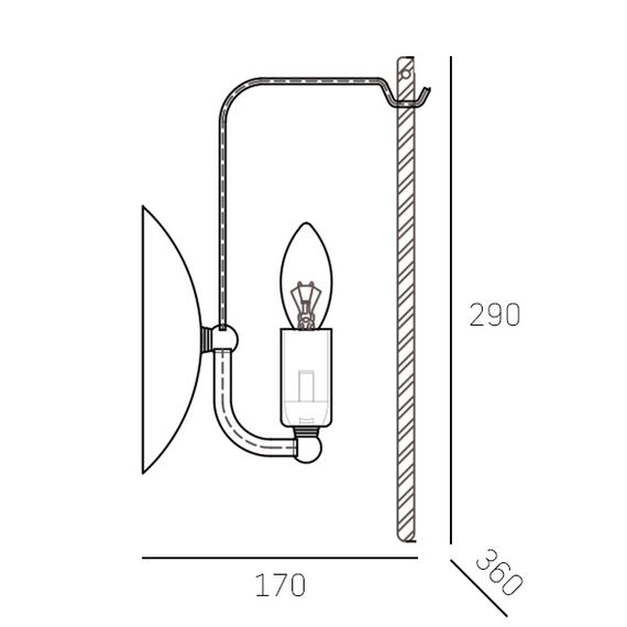 Аплик PALERMO W03077NI CosmoLight | Osvetlenieto.bg