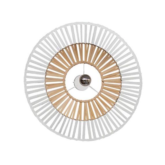 Аплик ZAMBELIS 19250 CEILING LIGHT WHITE BAMBOO 1xE27 | Osvetlenieto.bg