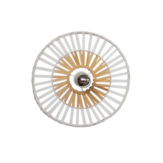 Аплик ZAMBELIS 19251 CEILING LIGHT WHITE BAMBOO 1xE7 | Osvetlenieto.bg