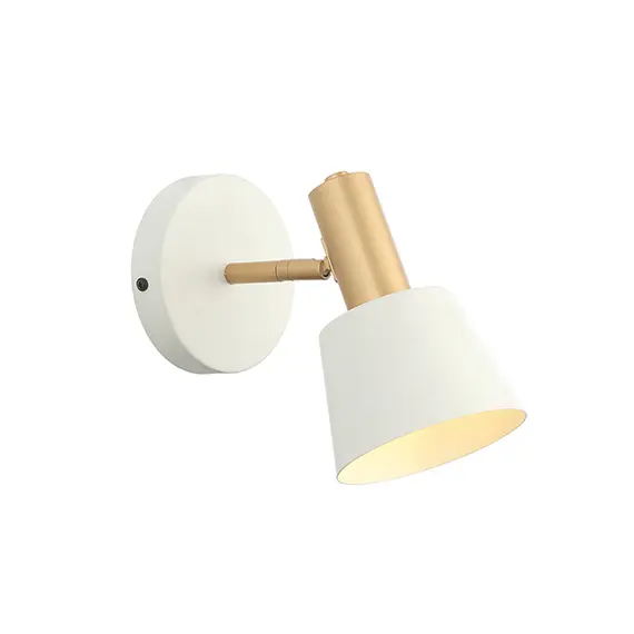 Аплик ZAMBELIS 20218 WALL LAMP IRON  WHITE-GOLD 1xE14 | Osvetlenieto.bg