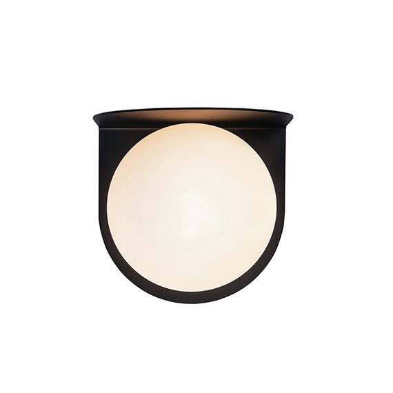 Аплик ZAMBELIS 20344-L WALL LIGHT WITH OPAL GLASS BLACK MAT 1xG9 | Osvetlenieto.bg