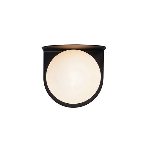 Аплик ZAMBELIS 20344-S WALL LIGHT WITH OPAL GLASS BLACK MAT 1xG9 | Osvetlenieto.bg
