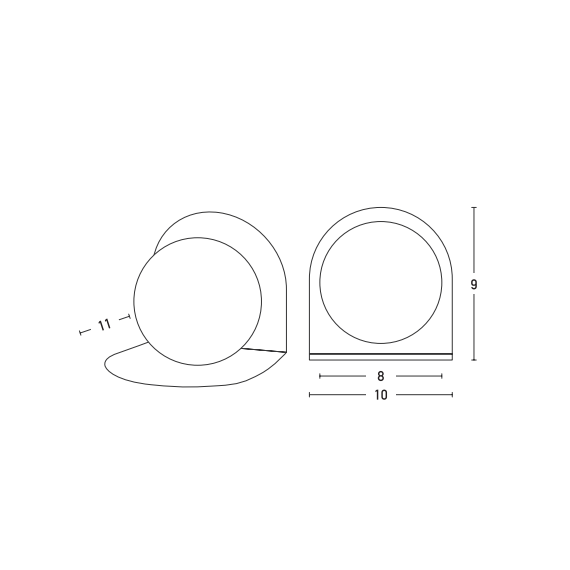 Аплик ZAMBELIS 20344-S WALL LIGHT WITH OPAL GLASS BLACK MAT 1xG9 | Osvetlenieto.bg