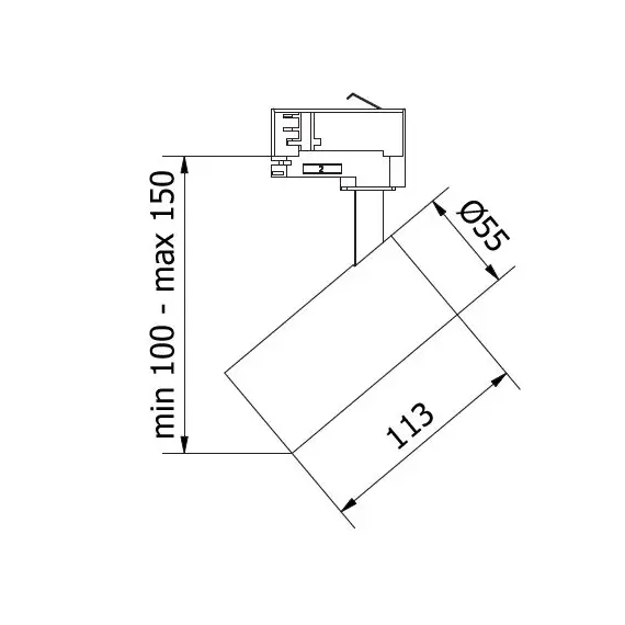 Черен прожектор Lima 4L шина GTV GU10 | Osvetlenieto.bg