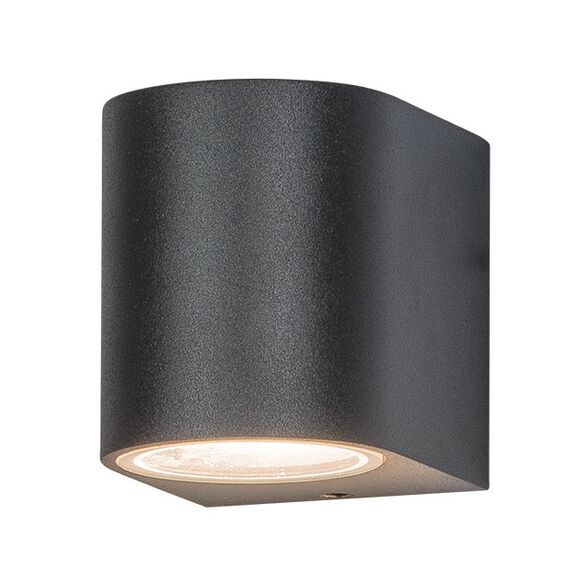 Фасаден аплик ZAMBELIS E121 OUTDOOR SCONCE ALUMINIUM GLASS DIFFUSER GRAPHITE 1xGU10 | Osvetlenieto.bg