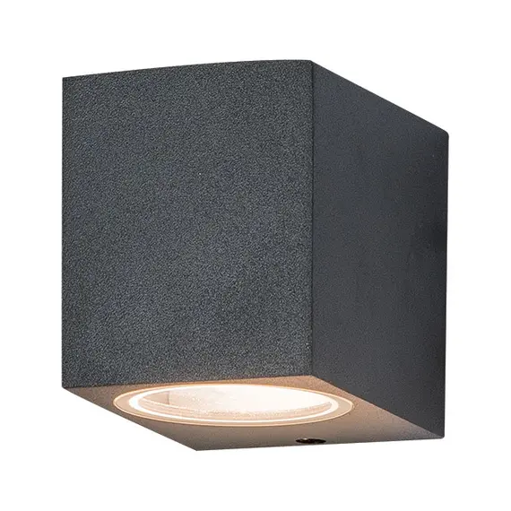 Фасаден аплик ZAMBELIS E123 OUTDOOR SCONCE ALUMINIUM GLASS DIFFUSER GRAPHITE 1xGU10 | Osvetlenieto.bg