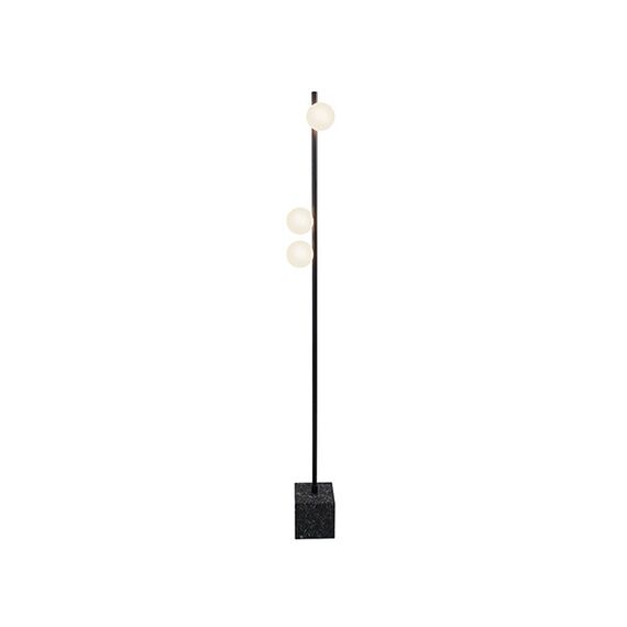 Лампион ZAMBELIS 20362 FLOOR LAMP BLACK MARBLE-BLACK MATT 3xG9 | Osvetlenieto.bg