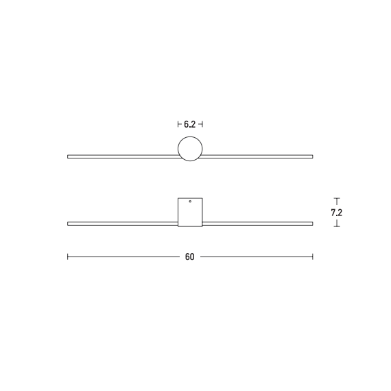 LED Аплик за баня ZAMBELIS 20145 WALL LAMP DOWNWARD ALUMINIUM DRIVER BLACK 6W 3000K IP44 | Osvetlenieto.bg