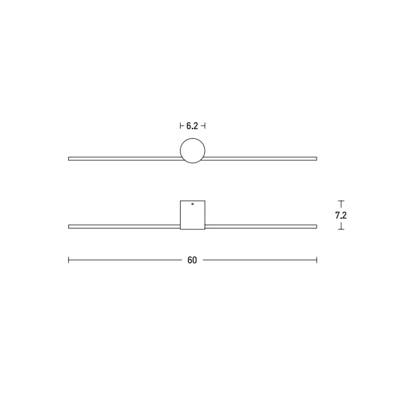 LED Аплик за баня ZAMBELIS 20145 WALL LAMP DOWNWARD ALUMINIUM DRIVER BLACK 6W 3000K IP44 | Osvetlenieto.bg