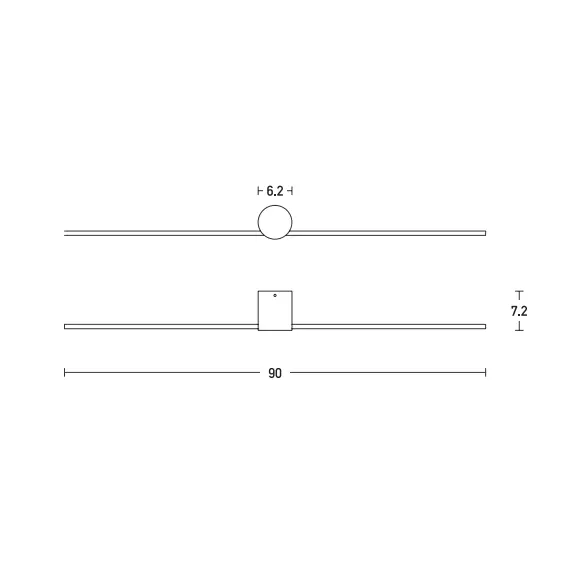 LED Аплик за баня ZAMBELIS 20146 WALL LAMP DOWNWARD ALUMINIUM BLACK 10W 3000K IP44 | Osvetlenieto.bg