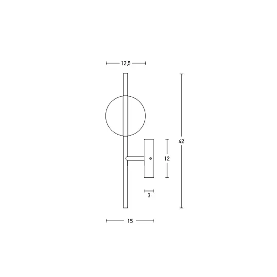 LED Аплик ZAMBELIS 2003 SCONCE ALUMINIUM-METAL-ACRYLIC BLACK&GOLD 8W 3000K | Osvetlenieto.bg