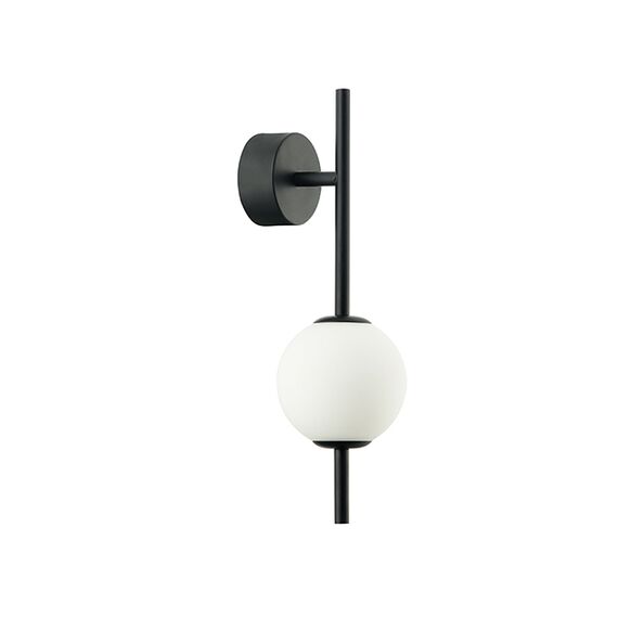 LED Аплик ZAMBELIS 20133 WALL LIGHT GLASS &METAL WHITE-BLACK 6W 3000K | Osvetlenieto.bg