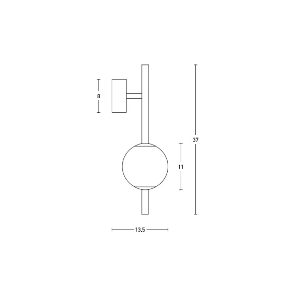 LED Аплик ZAMBELIS 20133 WALL LIGHT GLASS &METAL WHITE-BLACK 6W 3000K | Osvetlenieto.bg