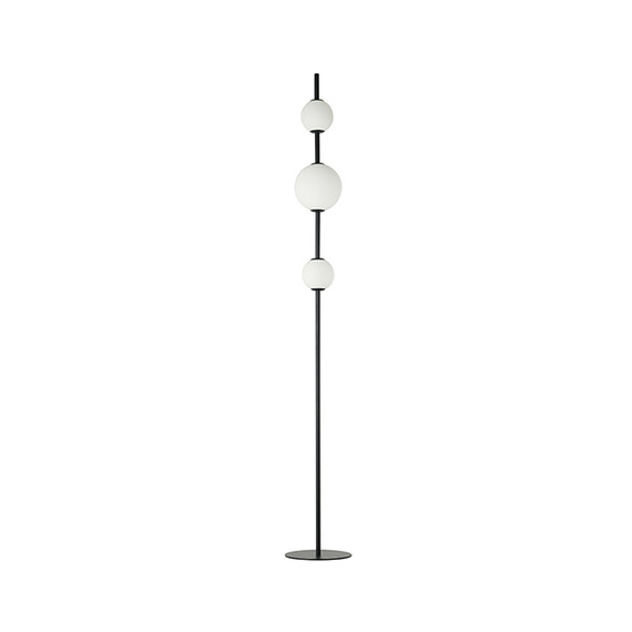 LED Лампион ZAMBELIS 20135 FLOOR LIGHT GLASS & METAL WHITE-BLACK 12W 3000K | Osvetlenieto.bg