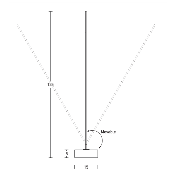 LED Лампион ZAMBELIS 20147 ADJUSTABLE STRIP LIGHT ALUMINIUM BLACK WOODEN 15W 3000K | Osvetlenieto.bg