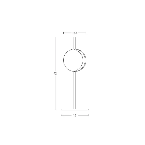LED Настолна лампа ZAMBELIS 2004 TABLE LIGHT ALUMINIUM-METAL-ACRYLIC BLACK&GOLD 8W 3000K | Osvetlenieto.bg