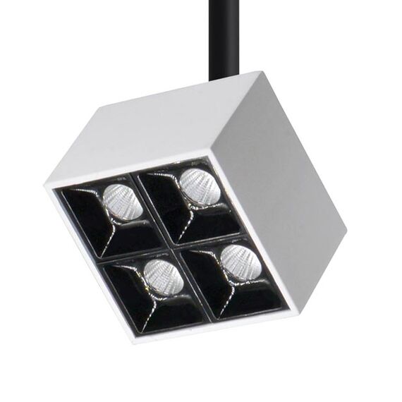 LED Пендел ZAMBELIS 1930 PENDANT SPOT LIGHT SQUERED BLACK WHITE 7W 3000K | Osvetlenieto.bg
