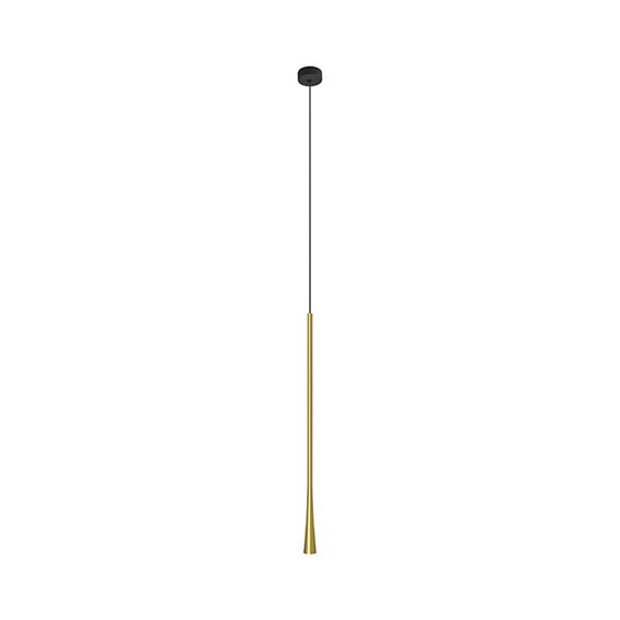 LED Пендел ZAMBELIS 20143 PENDANT LIGHT ALUMINIUM BLACK CANOPY-BRASS LAMP 7W 3000K | Osvetlenieto.bg