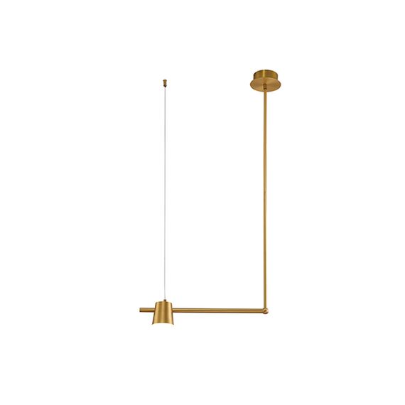 LED Полилей ZAMBELIS 2034 PENDANT LIGHT METAL&ACRYLIC BRASS COLOR 7W 3000K | Osvetlenieto.bg