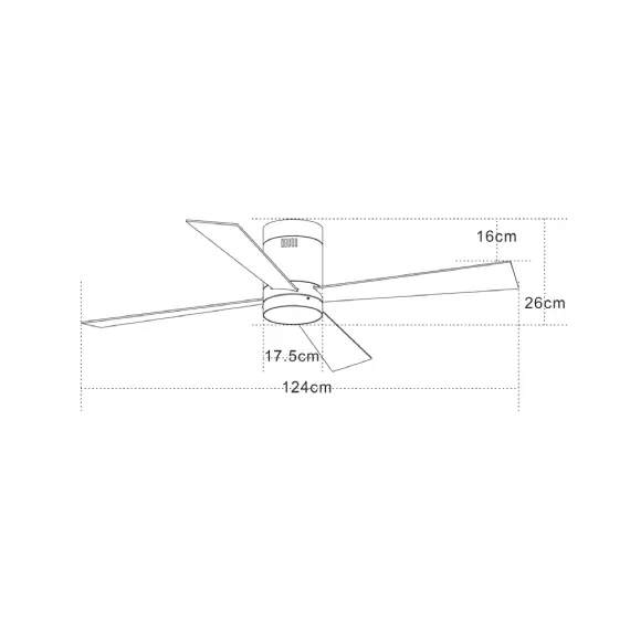 LED Плафон ZAMBELIS 19137 CEILING FAN WHITE MAT MAPLE WOOD-WHITE 15W 3000K-6000K | Osvetlenieto.bg