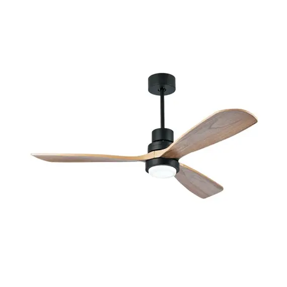 LED Плафон ZAMBELIS 19141 PENDANT FAN BLACK NATURAL WOOD 15W 3000K-6000K | Osvetlenieto.bg