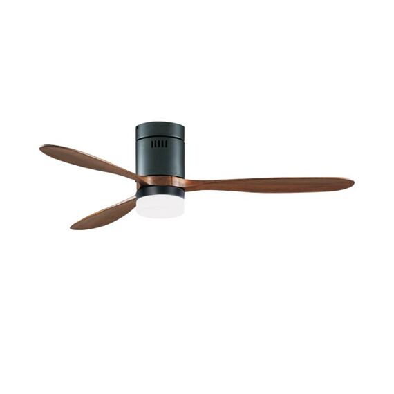 LED Плафон ZAMBELIS 19144 CEILING FAN BLACK CHERRY BLADES 15W 3000K-6000K | Osvetlenieto.bg