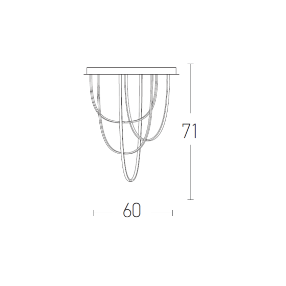 LED Плафон ZAMBELIS 1951 CEILING LIGHT BLACK 80W 3000K | Osvetlenieto.bg