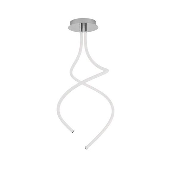 LED Плафон ZAMBELIS 1952 PENDANT LIGHT WHITE CHROME 84W 3000K | Osvetlenieto.bg