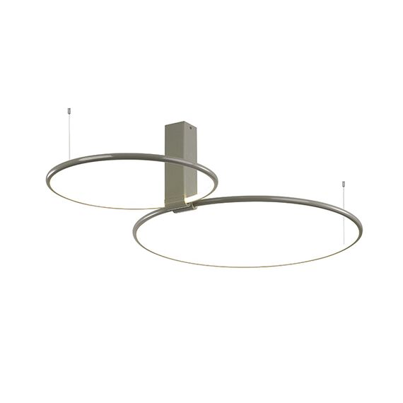 LED Плафон ZAMBELIS 20159 CEILING LAMP ALUMINIUM  GREY 60W 3000K | Osvetlenieto.bg